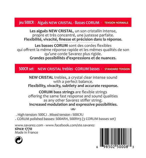 Savarez 500 CR Normal Tension Classical Guitar Strings