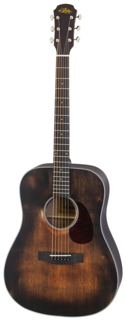 ARIA 111DP- Left Handed Muddy Brown Dreadnought Delta Player Acoustic Guitar
