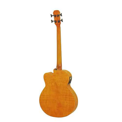 ARIA Stained Brown Medium Scale Elec-Acous Bass w/ Bag