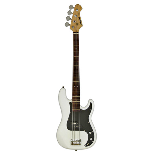 ARIA PRO II PB White w/ Black Pickguard Electric Jazz Bass Guitar