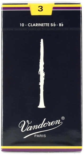 Vandoren Traditional 3 Strength Reeds 5 pack Bass Clarinet