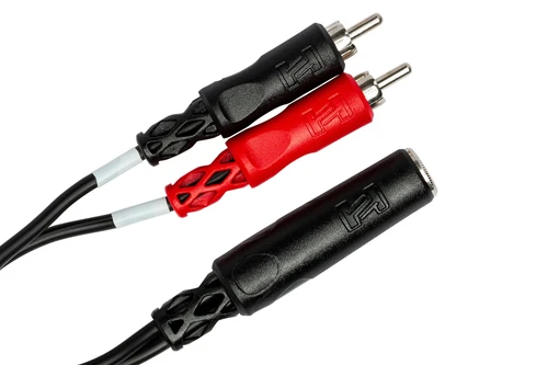Hosa YPR-257 Stereo Breakout 1/4 in TRSF to Dual RCA