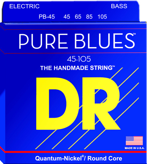DR Pure Blues Quantum-Nickel/Round Core Bass Strings 45-105  PB-45 45 65 85 105