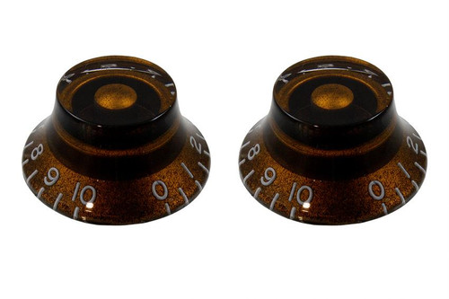 Vintage Style Bell Knobs Set of 2 Brown Chocolate Vintage Tint