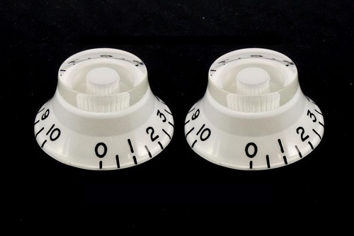 Vintage Style Bell Knobs Set of 2 White