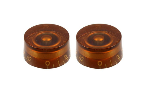 Vintage Style Speed Knobs Set of 2 Amber