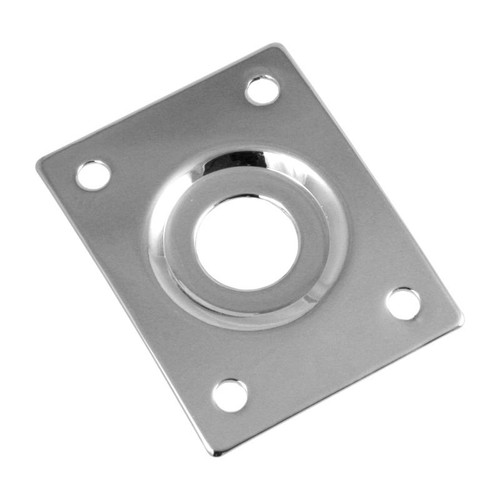 Chrome Rectangular Guitar Jackplate