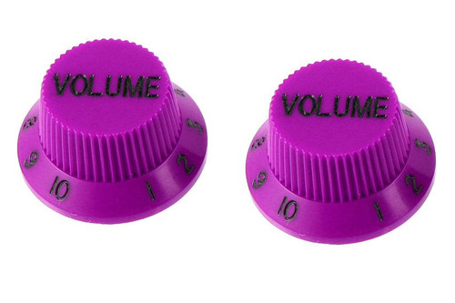 Purple Volume Knobs For Stratocaster Set of 2 Plastic