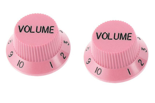 Pink Volume Knobs For Stratocaster Set of 2 Plastic