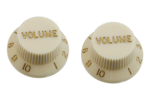 Parchment Volume Knobs For Stratocaster Set of 2 Plastic