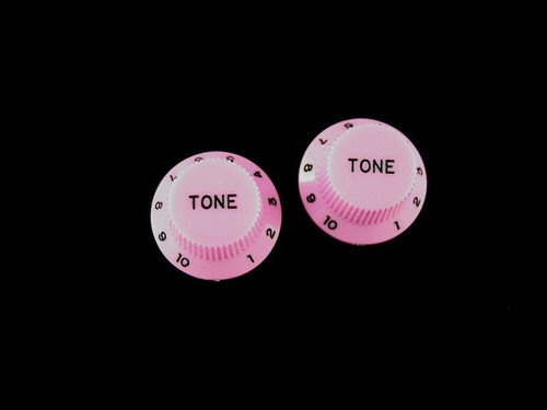 Pink Tone Knobs For Stratocaster Set of 2 Plastic