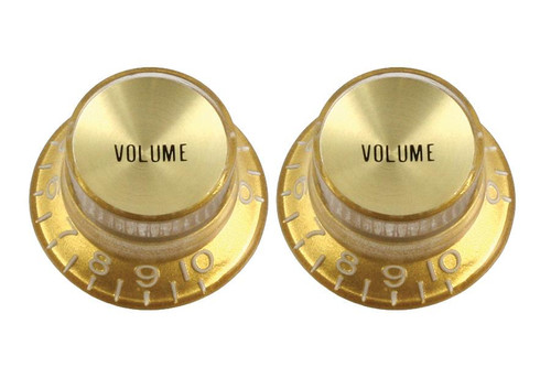 Gold Volume Reflector Knobs Set of 2