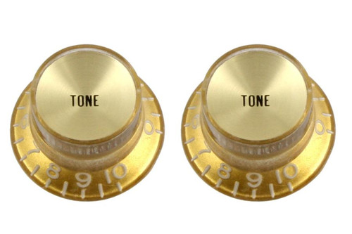 Gold Tone Reflector Knobs Set of 2