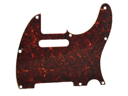 Red Tortoise 3-Ply Pickguard for Telecaster 8-Hole