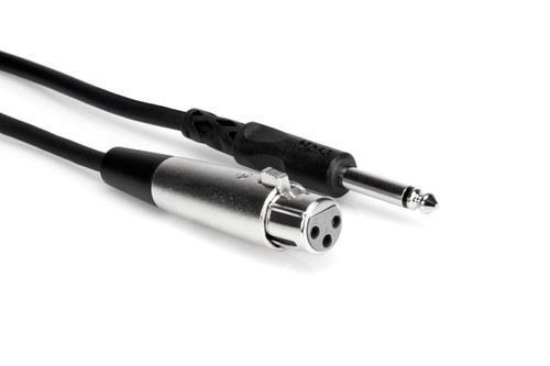 Hosa Unbalanced Interconnect XLR3F to 1/4 in TS 10 ft