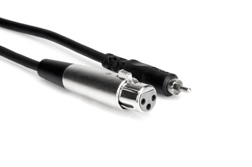 Hosa Unbalanced Interconnect XLR3F to RCA 10 ft