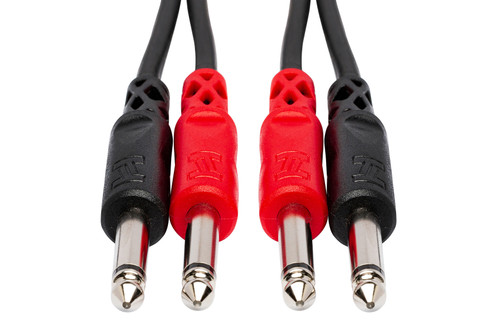 Hosa Stereo Interconnect Dual 1/4 in TS to Same 2 m