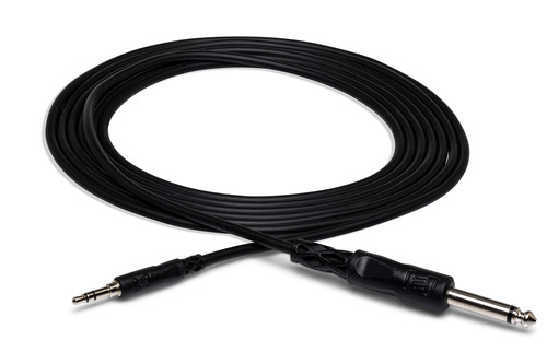 Hosa Mono Interconnect 1/4 in TS to 3.5 mm TRS 5 ft