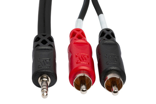 Hosa Stereo Breakout 3.5 mm TRS to Dual RCA 6 ft