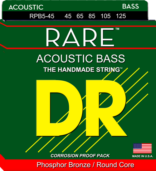 DR Rare Phosphor Bronze Acoustic Bass Strings Medium 45-105