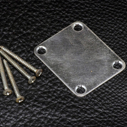 Aged Chrome Neckplate with Screws