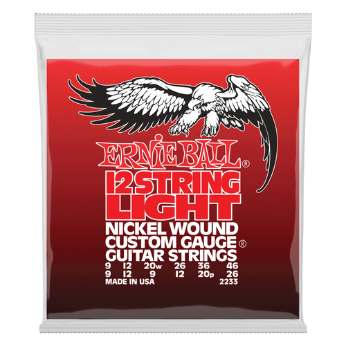 Ernie Ball Light 12-String Nickel Wound Electric Guitar Strings - 9-46 Gauge