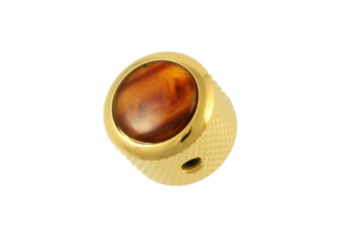 Q-Parts Tortoise Guitar Dome Knob Gold