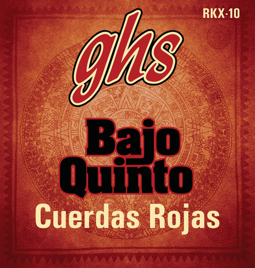 GHS Bajo Quinto Red Coated Stainless Steel Strings Loop End Set