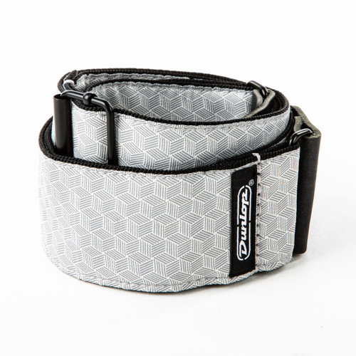 Dunlop Jacquard Cube Hatch Light Grey Guitar Strap