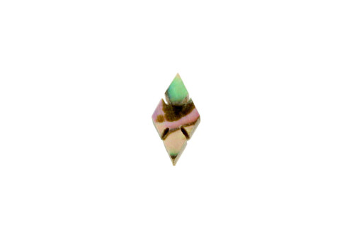 Small Diamond Organic Shell Inlay Abalone 6 pcs.