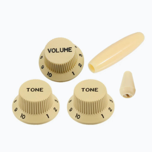 Complete Knob Set for Stratocaster Cream