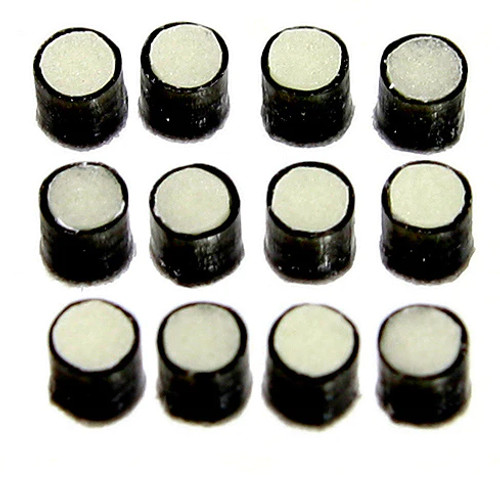 Glow in the Dark 2.3 mm Side Dots Pack of 12 Black Ring