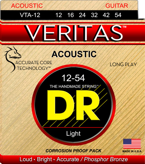 DR Acoustic Veritas Phosphor Bronze Acoustic Strings Light 12-54