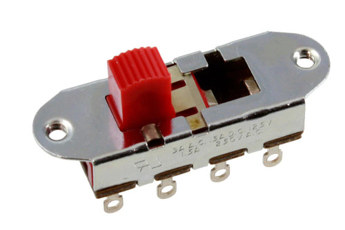 Red Switchcraft On-Off-On Slide Switch for Mustang