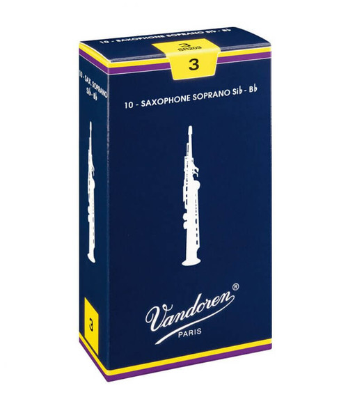 Vandoren Traditional 2.5 Strength Reeds 10 pack Soprano Saxophone
