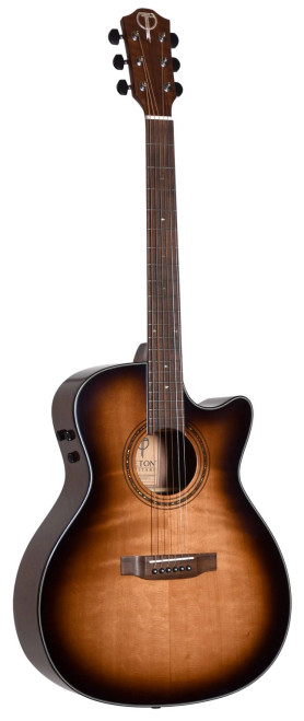 TETON Walnut Auditorium Guitar, Cutaway,Solid Spruce Top