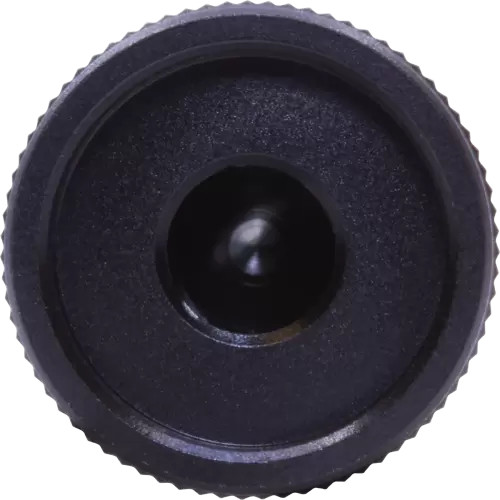 Knob -Black Aluminum, Matte Finish, Set Screw, Short Line, 0.75" Diameter