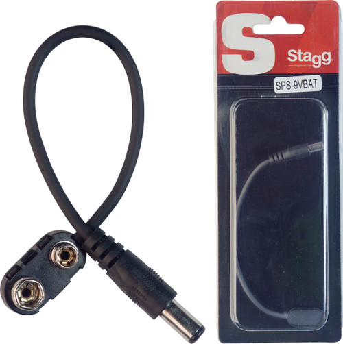 Stagg 15cm DC Powercable Male-Bat.9V