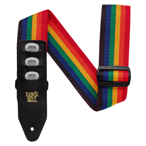 Ernie Ball Polypro Pickholder Guitar Strap/Bass Strap - Rainbow