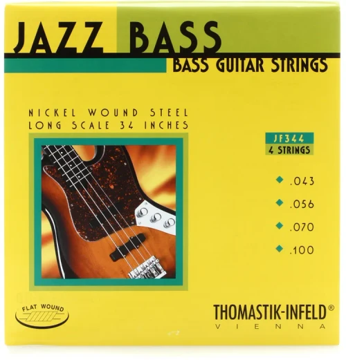 Thomastik Jazz Flat Wound- Bass Guitar Strings .43-.100