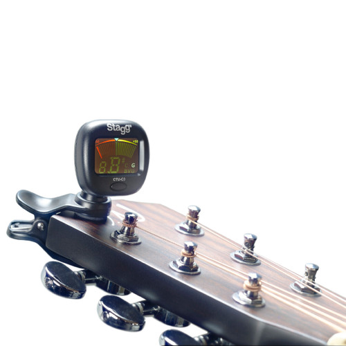 Stagg Clip Tuner Auto Chromatic - Black B tuning Stagg Clip Tuner Auto Chromatic - Black B tuning
