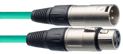 Stagg 6M/20F GREEN MIC CBL XLRf-XLRm