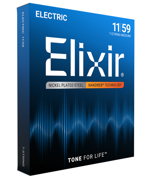 Electric Strings Nickel Plated Steel with NANOWEB Coating 7-String Medium (.011-.059)