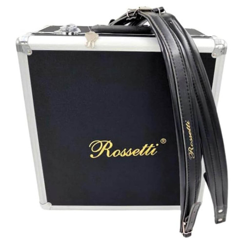 Rossetti 3 Row, 31 treble, 12 bass Diatonic button gloss black accordion