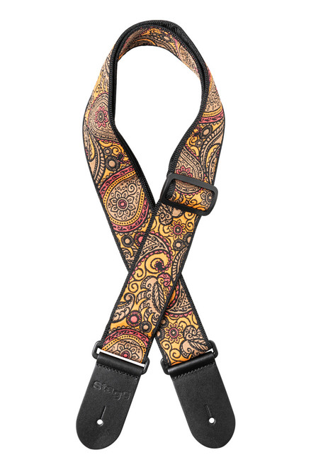 Stagg Woven Strap Paisley 1 Orange