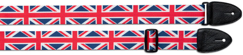 Stagg Terylene guitar strap with UK flag pattern