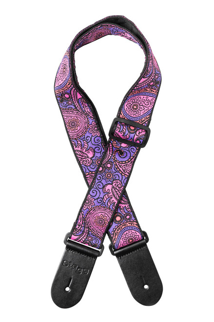 Stagg SWO-PSLY 1 PNK Woven Strap Paisley 1 Pink