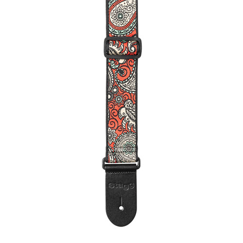 Stagg  Woven Strap Paisley 1 Red