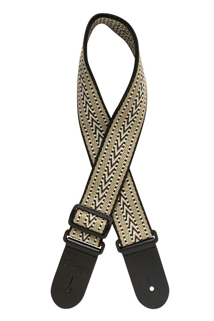 Stagg  Woven Cotton Strap Rafter White
