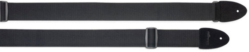 Stagg Cotton guitar strap with leather ends Black